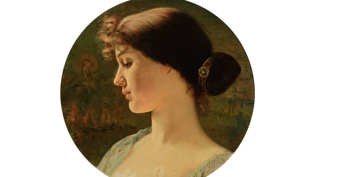 Portrait de Olga de Brozik au chignon